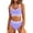 Purple, variant on High Waisted Womens Bikini Sets Sporty Two Piece Swimsuits for Women Color Block High Cut Bathing Suits