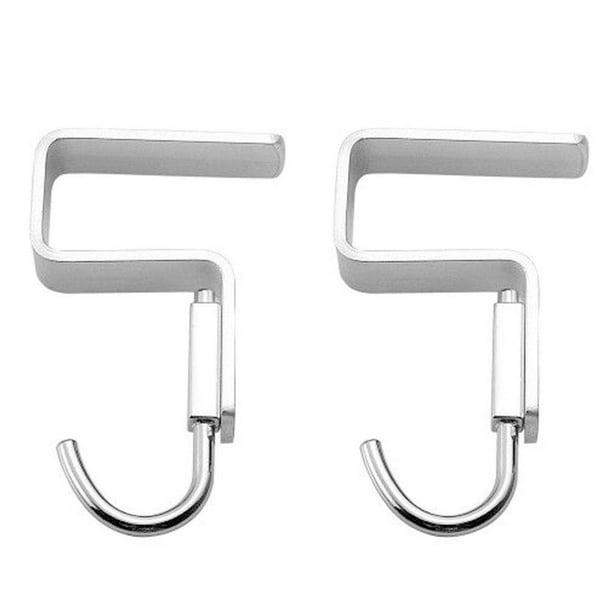 Hdtyyln 2 Piezas Gancho De Escritorio Gancho Sin Clavos Para Escritorio Para Estudiantes Gancho Para Mesa Para Mochila Espacio Ganchos Para Colgar De Aleación De Aluminio Para Bolso Monedero Ropa Moch
