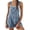 Blue, variant on Womens Overalls Shorts Denim Bib Straps Shorts Casual Solid Color Rompers Jumpsuits With Pockets Pants