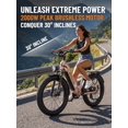 thumbnail image 2 of 2000W Peak Power Electric Fat Tire Bike for Adults - 28MPH, 48V 18Ah (35-85 Miles), 26"x4" All-Terrain Ebike Electirc Bicycle with Full Suspension & 11" Comfort Seat - Conquer Snow, Sand & Trails, 2 of 9