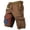 Brown, variant on 250 Anniversary USA Shorts Men American Flag Patriotic Cargo Shorts with Multi Pockets 1776-2026 Vintage Cargo Short (Beige/M)