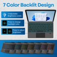 thumbnail image 4 of Clavier Sans Fil Type Couverture Pavé Tactile Souris Remplacement pour Microsoft Surface Pro 7 Pro 6 Pro 5 Pro 4 Pro 3 Bluetooth LED 7 Couleurs Rétroéclairé Ultra-Mince Batterie Rechargeable Multi-Touch, 4 of 7