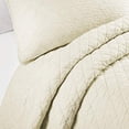 thumbnail image 3 of Lush Decor Ava Diamond Oversized 3 Piece Cotton Quilt Set, King, Ivory, 3 of 5
