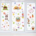 thumbnail image 6 of Toorise Easter Window Stickers 9 Sheets Cute Cartoon Bunny Window Decals Colourful Static Cling Sticker Reusable PVC Easter Decals Party Decorations for Windows Mirrors and Glass Doors, 6 of 9