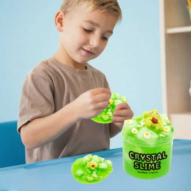 Boue Cristalline aux Fruits 70 ml, Jouet d'Argiles Colorées, Boue de Nouilles Bricolage, Argile Artisanale Créative pour Enfants, Slime Doux et Extensible Qui Ne Se Dépose Pas, Jouet Sensoriel Anti-Stress