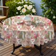 thumbnail image 4 of Pioneer Flower Floral Print Pattern Round Tablecloth 60 X 60 Inch, Wrinkle Resistant Wipeable Table Cloth for Kitchen Dining Picnic Patio Party, 4 of 6