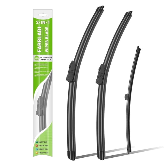 FARRLADI Silicone Windshield Wipers Replacement for Audi Q7 2016-2025,Audi SQ7 2017-2025,Original Equipment Automotive Replacement Wiper Blades - 27" 20" 15"(3 Pack)