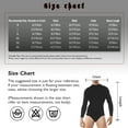 thumbnail image 6 of Lejafay Mens Mock Neck Long Sleeve Bodysuit Button Crotch Undershirt Leotard Jumpsuit Rompers Gray XL, 6 of 7