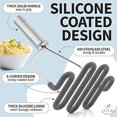thumbnail image 3 of Zulay Kitchen Non-Scratch Potato Masher Kitchen Tool - Durable Stainless Steel Wrapped In Premium Silicone Mashed Potatoes Masher - Gray, 3 of 6