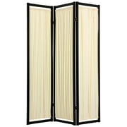 Oriental Furniture 6 Ft Tall Helsinki Shoji Screen, 4 panel, black
