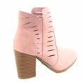 thumbnail image 2 of Pavia-1 Women's Cutout Zipper Chunky High Heel Almond Toe Ankle Booties Shoes, 2 of 2