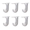 thumbnail image 1 of PENGXIANG 6Pcs Ceiling Curtain Rod Installation Hook Hanger Storage Rack Support Bracket, 1 of 8