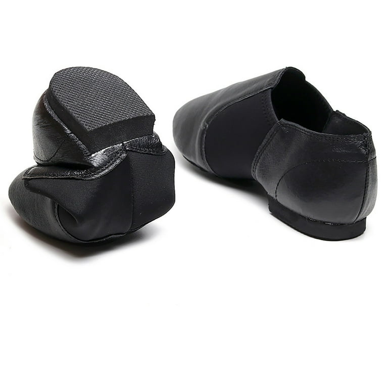 shoper Jazz Shoes for Girls,Black Toddler Boys PU Leather Dance