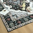 thumbnail image 6 of Softlife Ultra-Thin Chenille Vintage Area Rug Oriental Tribal Antique Carpet Boho Style, 9' x 11', Black, 6 of 8