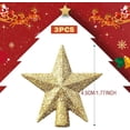 thumbnail image 2 of 3 Pcs Mini Christmas Tree Topper Small Star Christmas Treetop Ornaments for Mini Tree Holiday Decorative Star for Xmas Home Decor, 2 of 6
