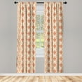 thumbnail image 5 of Ambesonne Antique Window Curtains, Byzantine Retro Floral, Each 28" W x 63" L, Cream and Burnt Orange, 5 of 5