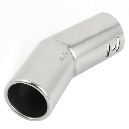 Unique Bargains Vehicles Car 50mm Rolled Edge Bent Tip Stainless Steel Exhaust Muffler Tail