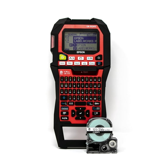 LABELWORKS Epson LW-PX900 Industrial Label Maker - Portable Handheld Label Printer Compatible with All Epson PX Tape Types