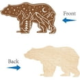 thumbnail image 4 of Creative Natural Wooden Wall Hanging Decoration Wall Art Ornament with Hook Hanger Bear Mountain Pattern 300x170x6mm, 4 of 7