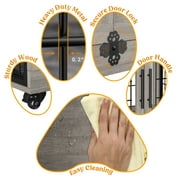 GIKPAL 38-Inch Dog Crate With Wooden, 2 Door Heavy Duty Indoor Dog Cage with Pads and Wheels for Medium to Large Dogs up to 70 lbs