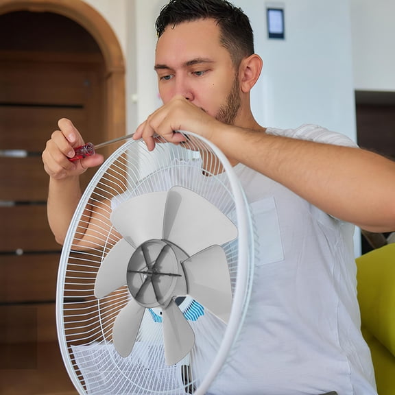 ibasenice White Fan Binding Hoop Replacement Plastic Part for Household Electric Fan Accessories