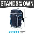 CleverMade Large 24 Can Insulated Leakproof Backpack Cooler, Portable Picnic Ice Bag, Navy