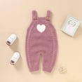 thumbnail image 5 of Generic Kids Loose it Sweaters Baby Knit Romper Cotton Sleeveless Boy Girl Sweater Clothes Heart Pattern Jumpsuit Outfits for Cute Fashion Soft Comfortable Pullover(3-6 Months,Pink), 5 of 9