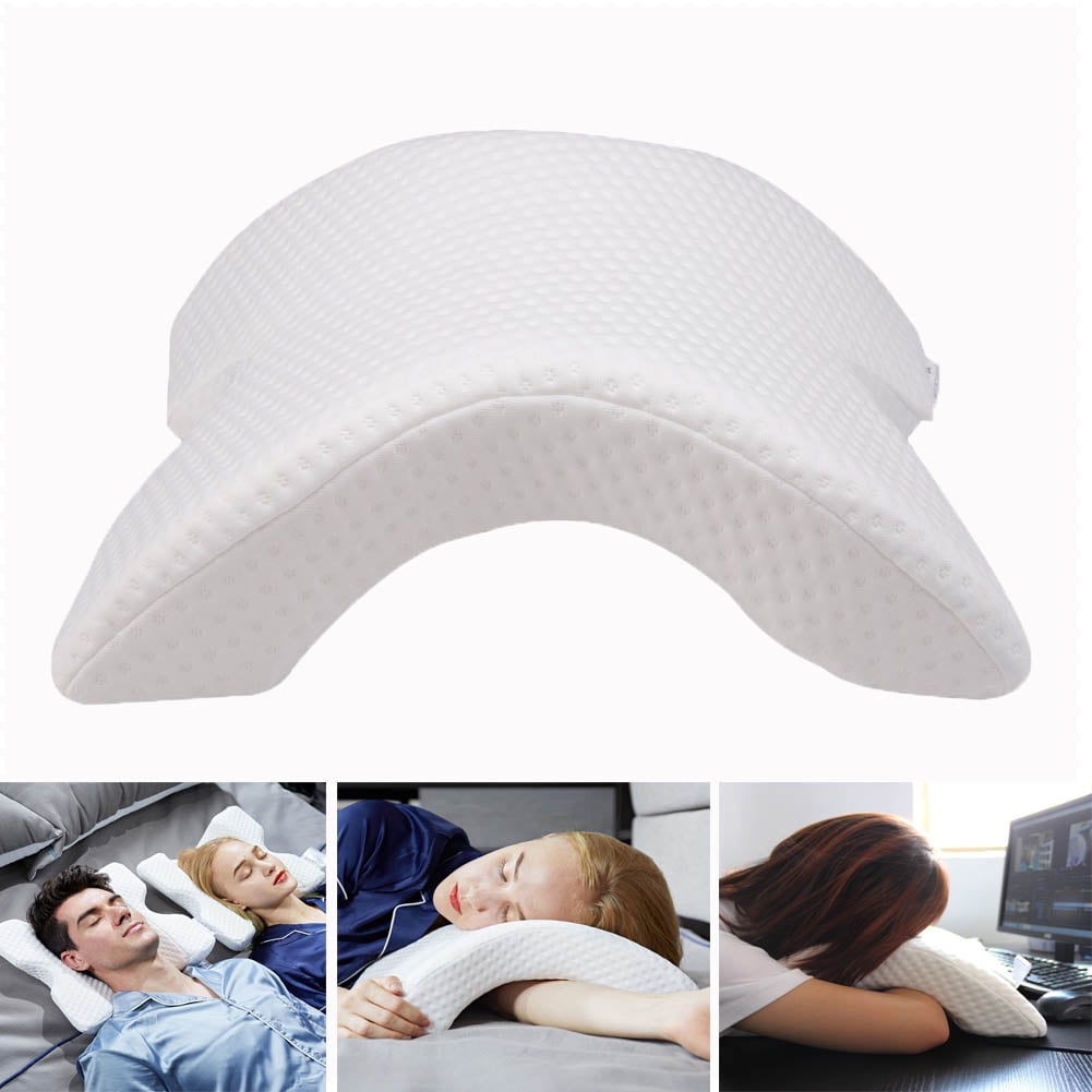 Curved Slow Rebound Memory Foam Pillow Anti Pressure Hand Numb & Neck Protection