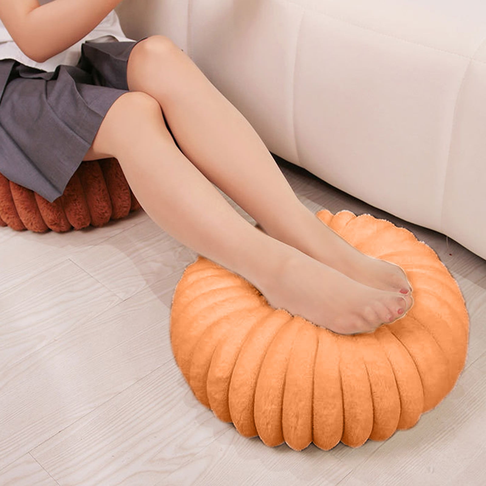 Hvmvliv 13.77x13.77x5.9in Throw Pillow for Couch Pumpkin Cushion Sofa Decorative Cushion Pumpkin Sofa Pillow Lazy Person Pillow Living Room Pillow Tatami Orange