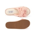 thumbnail image 6 of Jessica Simpson Womens Plush Open Toe Slide On House Slipper with Bow, 6 of 9