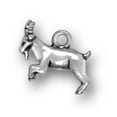 thumbnail image 1 of Sterling Silver 20" .8mm 3D Small Jumping Or On Hind Legs Capricorn Goat Pendant Necklace, 1 of 2