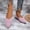 Pink, variant on Women's Knit Pointed Toe Ballet Flats, Breathable Comfortable Slip-On Casual Dress Shoes