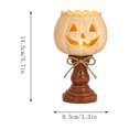 thumbnail image 3 of Halloween Decorations, Pumpkin Tealight Candle Holders, Farmhouse Halloween Decor, Gothic Vintage Candle Holders, Candleholder Table Centerpieces for Thanksgiving, 3 of 7