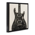 thumbnail image 3 of Stupell Industries Industrial Wave Patterned Guitar Black Floating Frame Canvas Art, 18 x 18, by Deborah Revell, 3 of 8