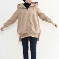 thumbnail image 5 of ZUKMRJPC Women's Hooded Jacket Fashion Zipper Casual Long Sleeve Windproof Solid Color Jacket Lightweight Windbreaker with Pocket, 5 of 6