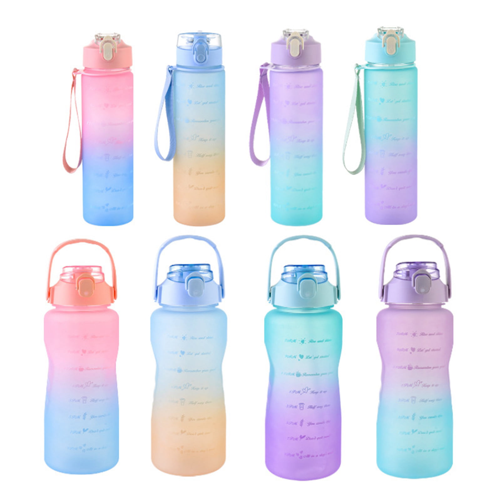 Cute Kawaii Cold Water Bottle Shaker Bottle Mini Bucket Cup Outdoor  Training Sports Drinking Bottles Clear