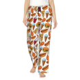 thumbnail image 2 of Goofa Hot Dog Burger Printed Soft Pajama Pants for Women, Wide Leg Comfy Casual Lounge Yoga Pants-Large, 2 of 9
