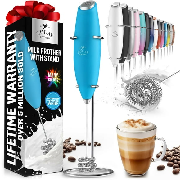 Batidor portátil Milk Frother Zulay Kitchen Tornado, azul turquesa