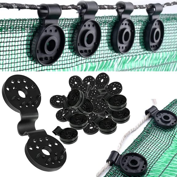 100 Pack Shade Cloth Heavy Duty Lock Grip, 2023 New Shade Cloth Fix Plastic Clamp, Premium Tarp Clips Fence Fabric Clips for Greenhouse Outdoor Garden Netting, Anti Bird Netting, Sun Shade Net