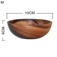 thumbnail image 1 of AMERTEER EIMELI 2 Pcs Bol à Salade en Bois Rond pour Fruits Vaisselle Récipient Outil de Cuisine (m), 1 of 10
