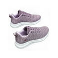 thumbnail image 3 of Oucaili Ladies Running Shoe Sport Athletic Shoes Mesh Sneakers Non-Slip Lace Up Flats Women Trainers Purple 7.5, 3 of 6