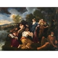 thumbnail image 3 of Luigi Garzi 18x15 Black Modern Framed Museum Art Print Titled - The Finding of Moses, 3 of 5
