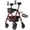 Red, variant on StrollAid Upright Walkers for Seniors, 450 lb Heavy Duty Stand Up Rollator Walker with Adjustable Soft Sponge Armsupport & Seat, Tall Standing Folding Rolling Walker with 8'' Wheel, Black