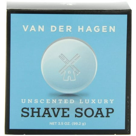 Van Der Hagen Men's Luxury Unscented Shave Soap for Better Shave 3 Pack 3.5