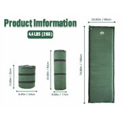 Memory Foam Camping Pad, Lightweight Inflatable Sleeping Mat for Backpacking, Compact Ultralight Foam Camping Air Mattress for Tent, Hammock
