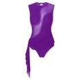 thumbnail image 3 of YEAHDOR Womens Lyrical Modern Dance Leotard Shiny Rhinestones Backless Rhythmic Gymnastics Leotard Purple L, 3 of 7