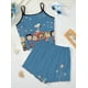 thumbnail image 4 of Conjuntos cortos para mujer, 2 piezas, pijama, falda, camiseta, top, vestido lencero, traje de mujer, Snoopy, ribete de lechuga, ropa elegante de verano 2024, 4 of 5