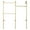 Gold, variant on Industrial Pipe Clothes Rack, Wall Mounted Heavy Duty Metal Garment Rack with 3 Clothing Hanging Bar 82.7*11*93.3"
