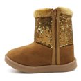 thumbnail image 3 of LAVRA Girls Classic Booties Faux Fur Lined Winter Snow Boots, 3 of 5