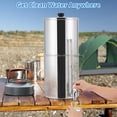 thumbnail image 6 of Danolapsi Gravity-fed Water Filter System, 2.25G Stainless-Steel Water Filter System with 2 Black Carbon Filters,2 Fluoride Filters, Metal Water Level Spigot and Stand,for Home,Camping, RV,Emergencies, 6 of 6